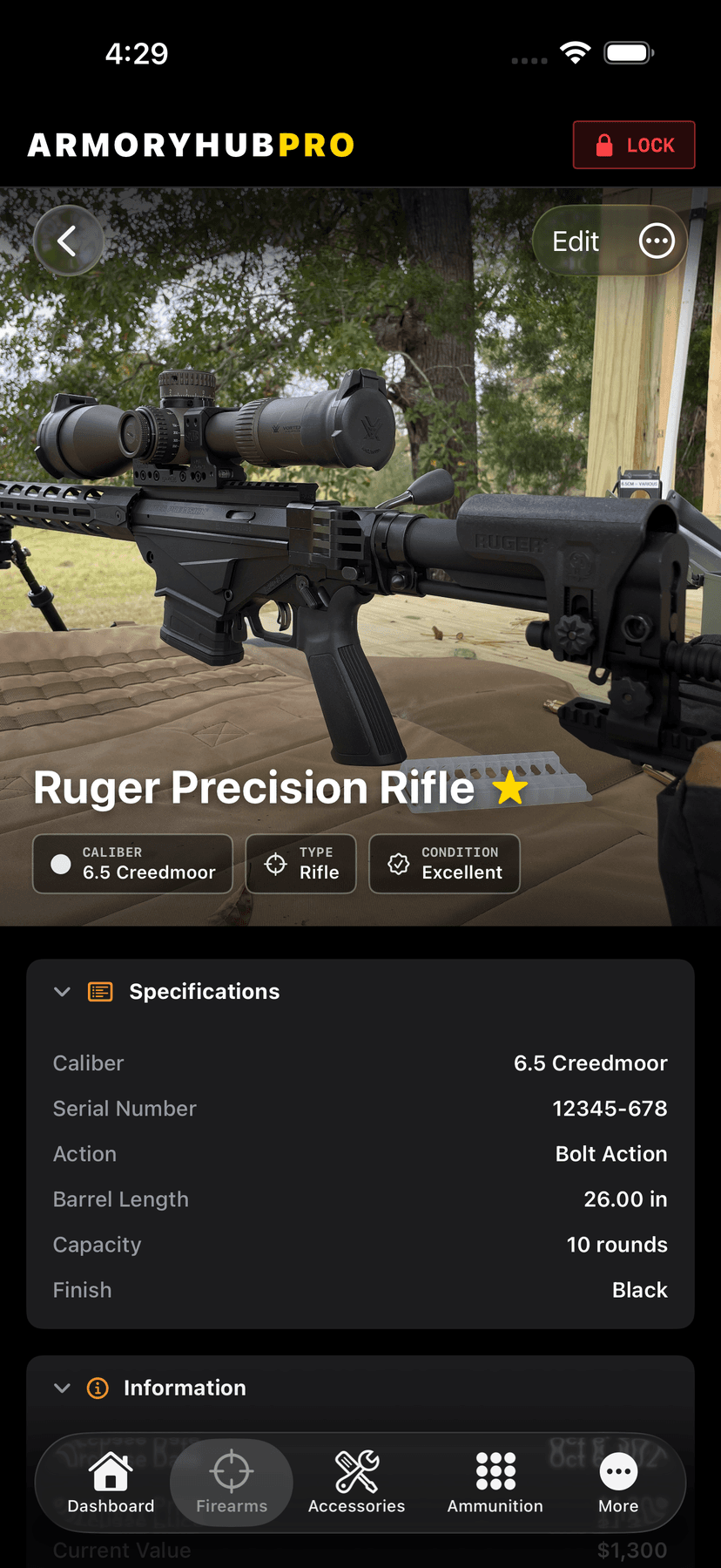 Firearm Detail with Photo