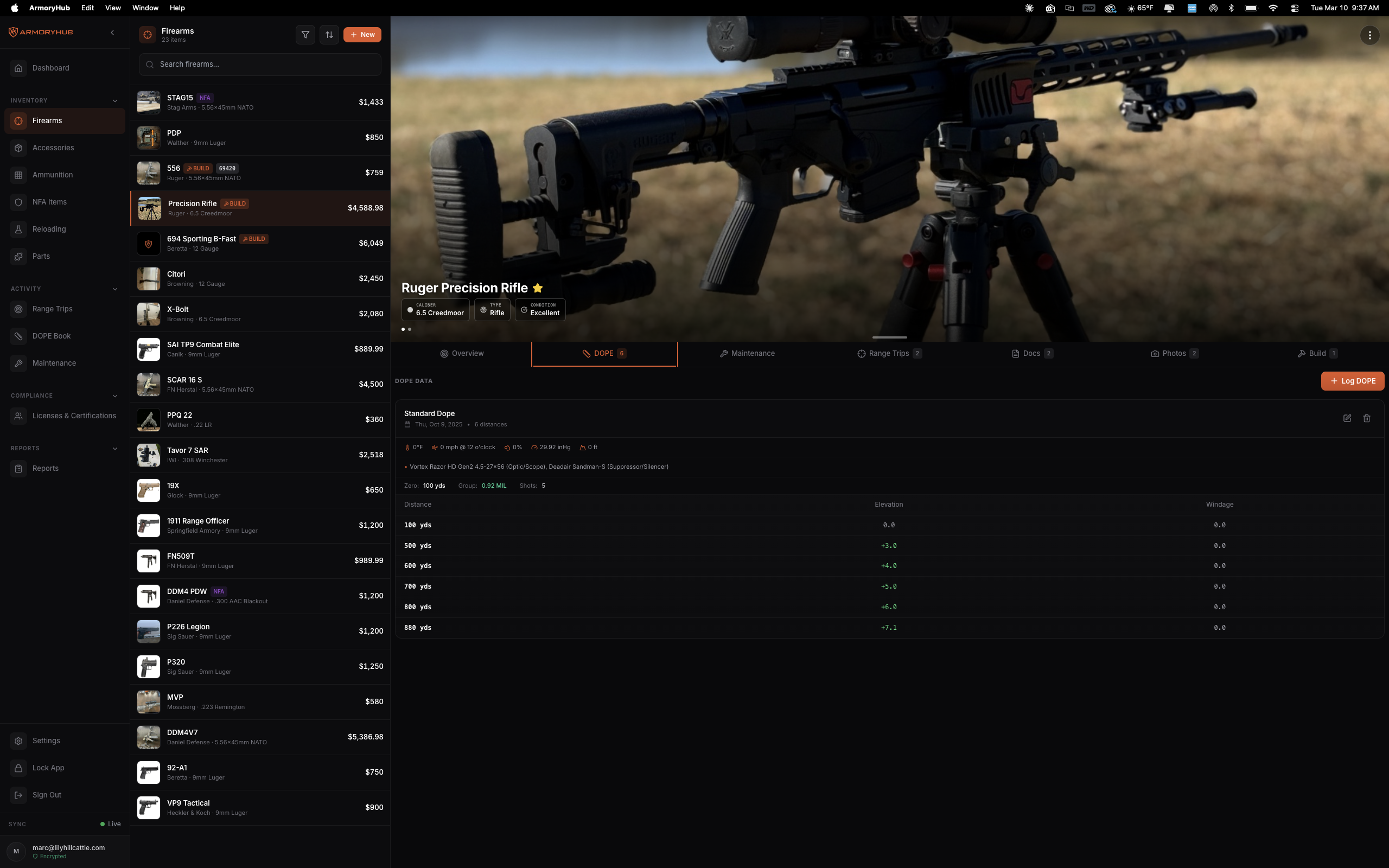 ArmoryHub Desktop — DOPE Book
